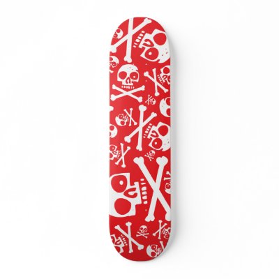 SkullDuggery Red Skateboard Deck by MugThug