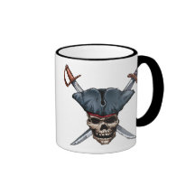 Skulle and Cross Swords with Pirate Hat Disney Coffee Mug
