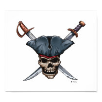 Skulle and Cross Swords with Pirate Hat Disney posters