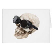 SkullGoggles073109 Greeting Card