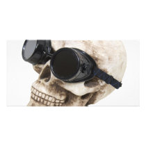 SkullGoggles073109 Custom Photo Card