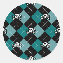 Skullgyle Round Stickers