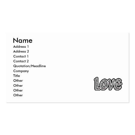 Skullies Love Business Card Templates
