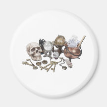 SkullKeysWitchDeskItems070111 Magnet