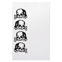 Skulls and Bones Personalized Stationery