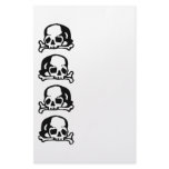 Skulls and Bones Personalized Stationery