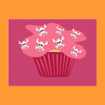 Skulls and Cupcake Postcard postcards