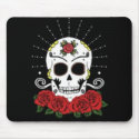 Skulls and Roses Mousepad by Keldug Skulls and Roses Mousepad