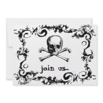 Skulls and Spiders Halloween Party Invitation by hummingbirdcake Skulls and Spiders Halloween Party Invitation