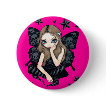 "Skulls and Stars" Button