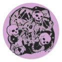 "Skulls and Stars" Lilac-Stickers (Sheet 6 or 20)
