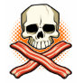 Skulls&Bacon Logo Ladies Tee