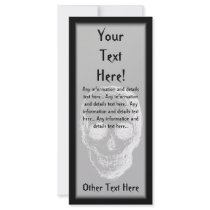 Skulls! Black + White Rack Card. Personalize! rack cards by PsyborgAli Skulls! Black + White Rack Card. Personalize! rack cards