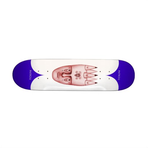 Skulls Blue Custom Skate Board