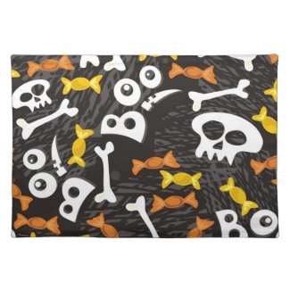 skulls bones and sweets place mat