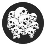 Skulls Bunch Round Sticker