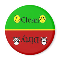 Skulls Clean Dirty Dishwasher Magnet magnets