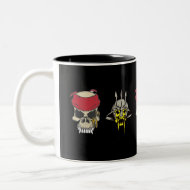 Skulls Coffee Cup Mug Black