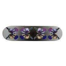 SKULLS, HEADPHONES AND GUITARS SKATEBOARD