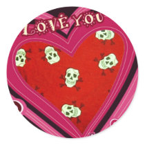 Skulls Heart Design stickers