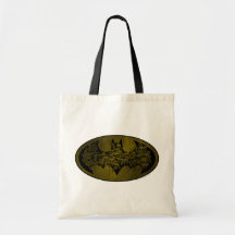 Skulls in Bat Symbol Canvas Bags