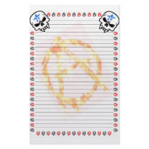 Skulls N Fire Anarchy-Full Customized Stationery