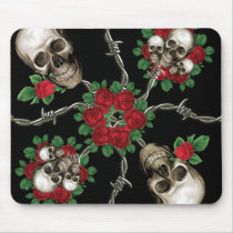 Skulls n Roses mousepads by SweetRascal Skulls n Roses mousepads