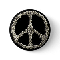 Skulls Of Peace Pinback Buttons