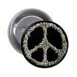 Skulls Of Peace Pinback Buttons