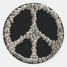 Skulls Of Peace Round Sticker
