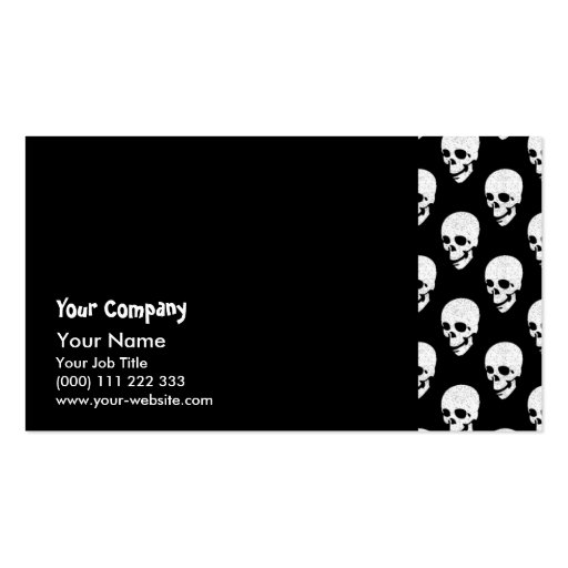 Skulls pattern business card templates (front side)