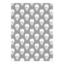 Skulls pattern personalized invites