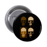 Skulls Pop Art Style Pinback Buttons