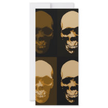 Skulls Pop Art Style Personalized Rack Card