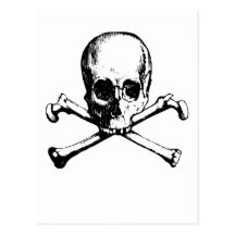 skulls post card