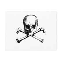 skulls postcard