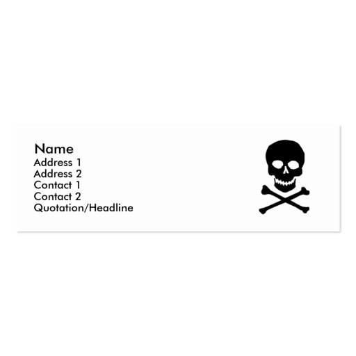 Skulls Profile Card Business Card