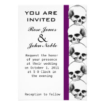 Skulls (Purple) Wedding Invitation