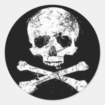 skulls round stickers