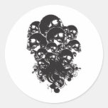 Skulls Round Stickers