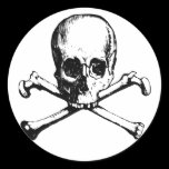 skulls round stickers