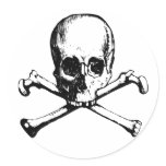 skulls round stickers