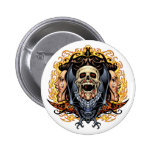 Skulls, Vampires and Bats customizable by Al Rio. Pinback Button