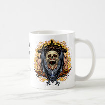 skull, skulls, vampire, vampires, bat, fire, blood, al rio, Mug with custom graphic design