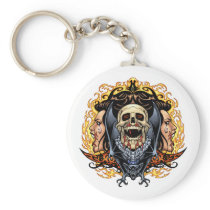 Skulls, Vampires and Bats customizable by Al Rio. Keychain