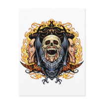 Skulls, Vampires and Bats customizable by Al Rio. postcards by AlRioArt Skulls, Vampires and Bats customizable by Al Rio. postcards