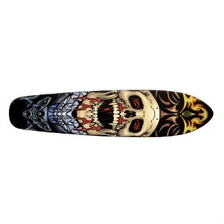 Skulls, Vampires and Bats customizable by Al Rio skateboard