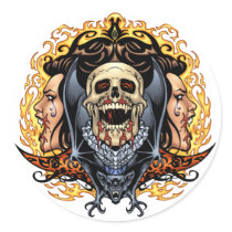 Skulls, Vampires and Bats customizable by Al Rio. stickers by AlRioArt Skulls, Vampires and Bats customizable by Al Rio. stickers