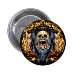 Skulls, Vampires and Bats Gothic Design by Al Rio Buttons