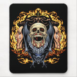 Skulls, Vampires and Bats Gothic Design by Al Rio Mouse Pad